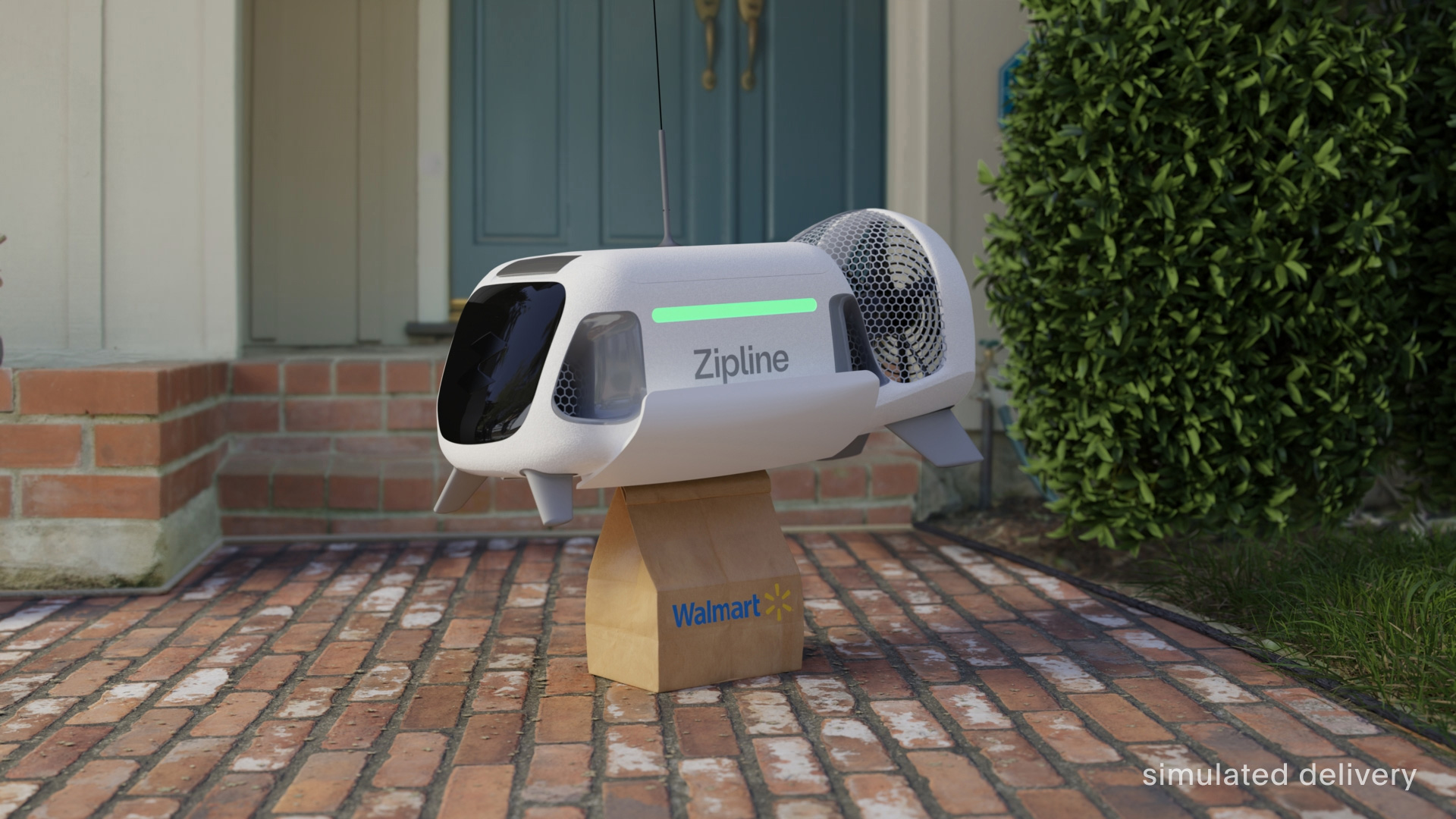 Walmart delivery con drones llega - Zipline Drone Walmart Delivery