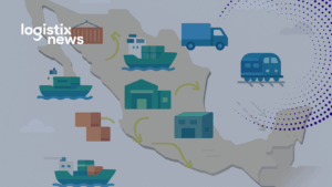 Mapa logístico de México 2025 con estados que crecen como Oaxaca, Guerrero y Nayarit, y regiones en retroceso como Campeche, Tabasco y Quintana Roo.
